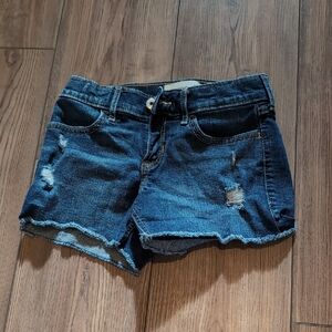 Abercrombie Kids Distressed Blue Jean Shorts